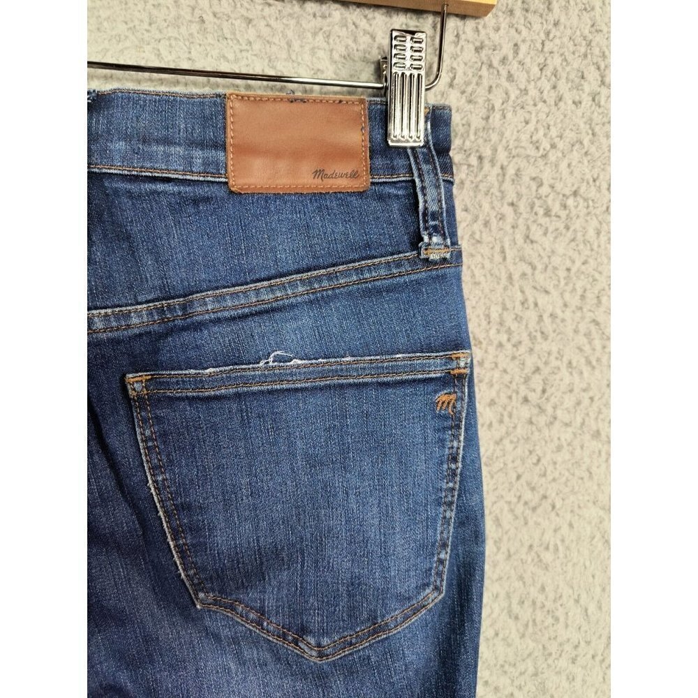 Madewell‎ 10" Mid Rise Skinny Distressed Jeans Button Fly Blue Denim 24 - Picture 6 of 13
